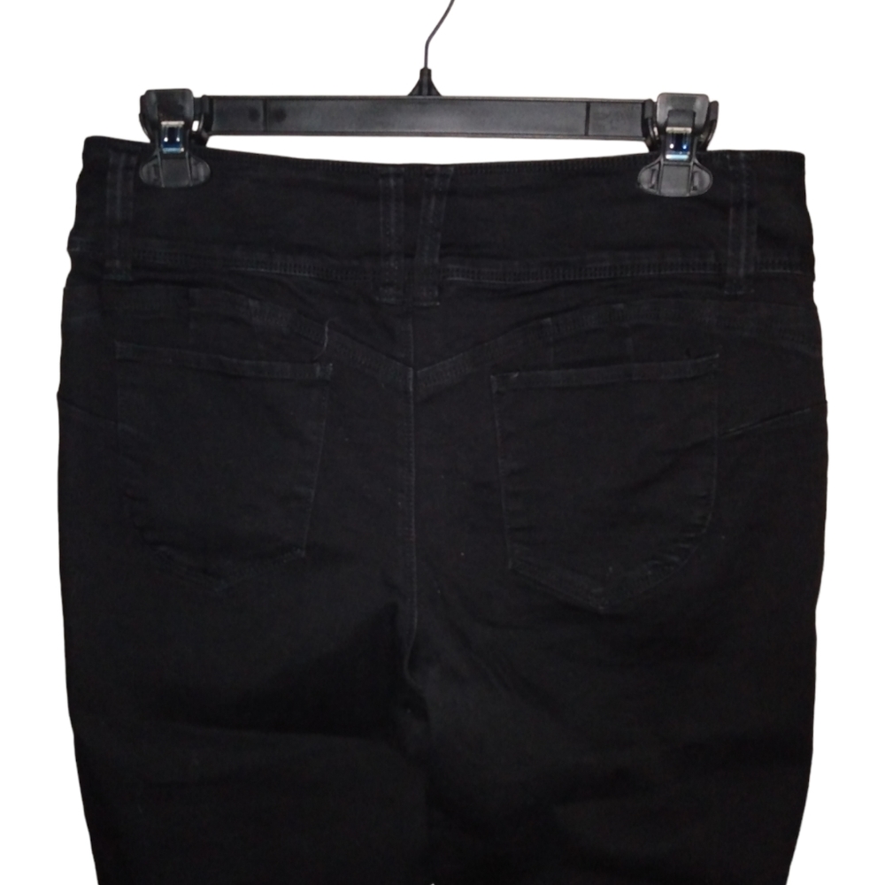 Royalty For Me High Rise Three Button Shaping Capri Women's Size 14 Black - Picture 3 of 6